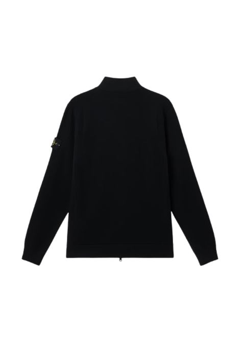maglione con zip uomo nero STONE ISLAND | K2S15 5100062 S00A1V0029